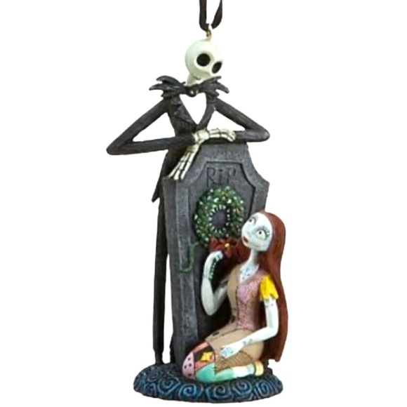 Nightmare Before Christmas 2010 Jack Skellington & Sally Tim Burton Ornament - Picture 1 of 5